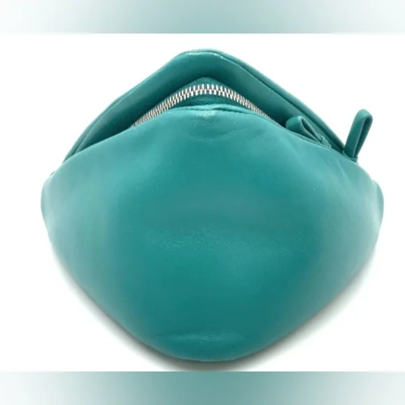 SALE! Prada Triangle Pavone Green Nappa Leather 2 Way Bag W/DB & Strap - Picture 5 of 16